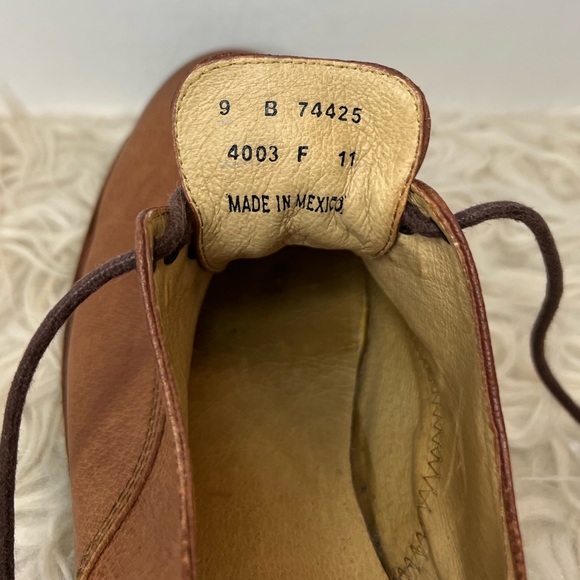 FRYE Paige Oxford Loafer Lace Up Camel‎ Brown Leather  Size 9B Used main image 7